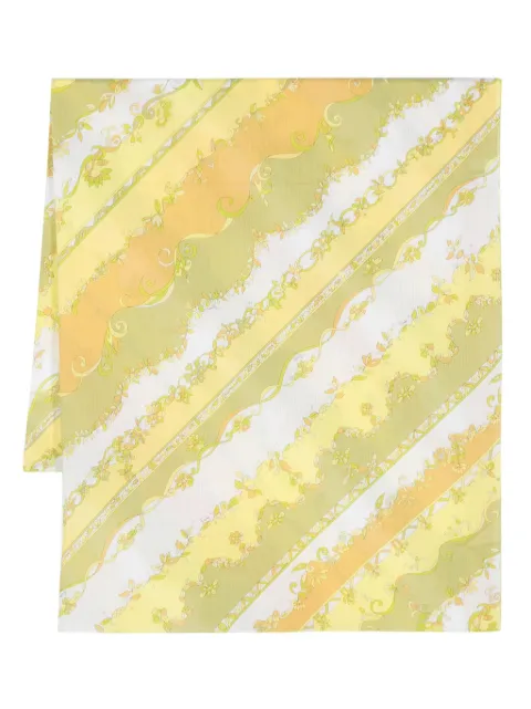 PUCCI Pre-Owned floral striped cotton scarf