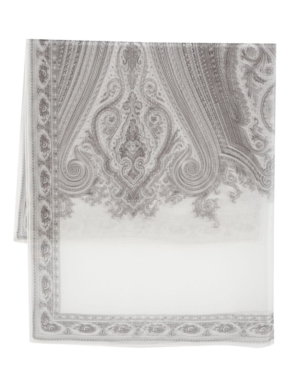 baroque-pattern print silk scarf