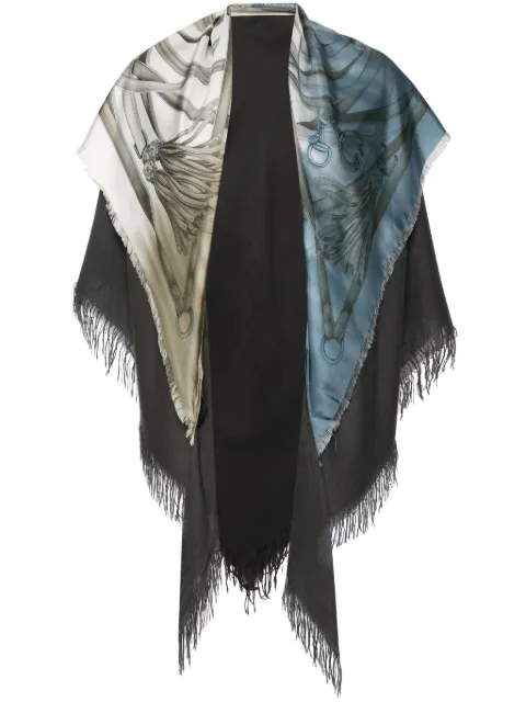 Gucci Pre-Owned foulard colour block à franges