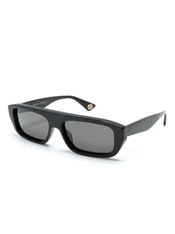 Gucci Eyewear スクエアフレーム サングラス | ブラック | FARFETCH JP