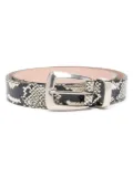 KHAITE Benny snakeskin-effect belt - Neutrals