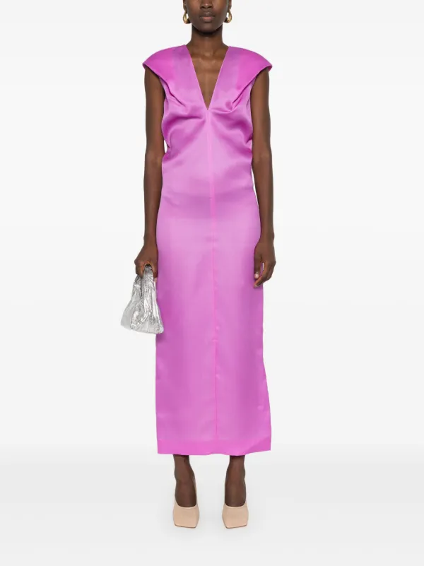 KHAITE Zijden Jurk Roze FARFETCH NL