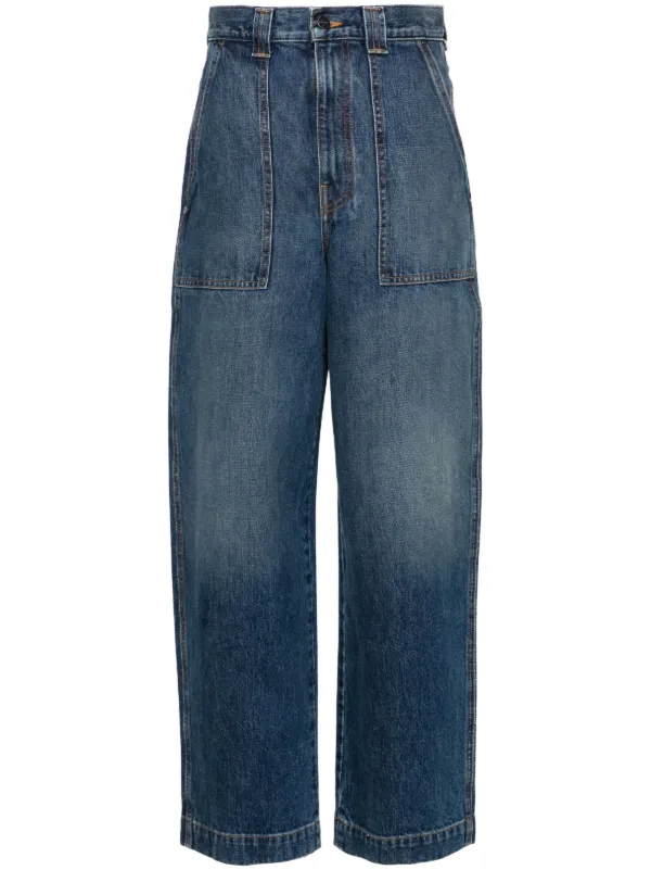 デニム・ジーパン KHAITE Women Denim Pants 1157908010 010 BLUE Dane Stretch Jean in Heath – KHAITE