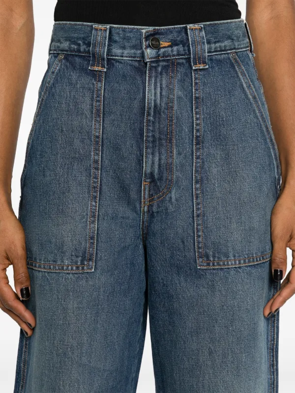 【関税込み】KHAITE ブルー The Hewitt ジーンズ Hewitt high-rise straight jeans in blue - Khaite | Mytheresa