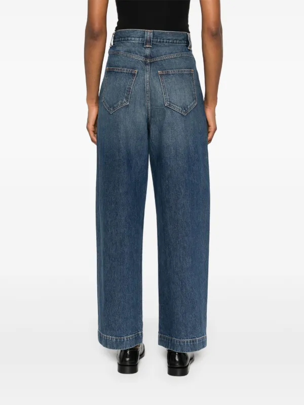 KHAITE Hewitt high-rise wide-leg Jeans | Blue | FARFETCH