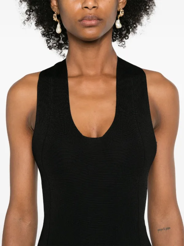 KHAITE Toto Knitted Bodysuit | Black | FARFETCH