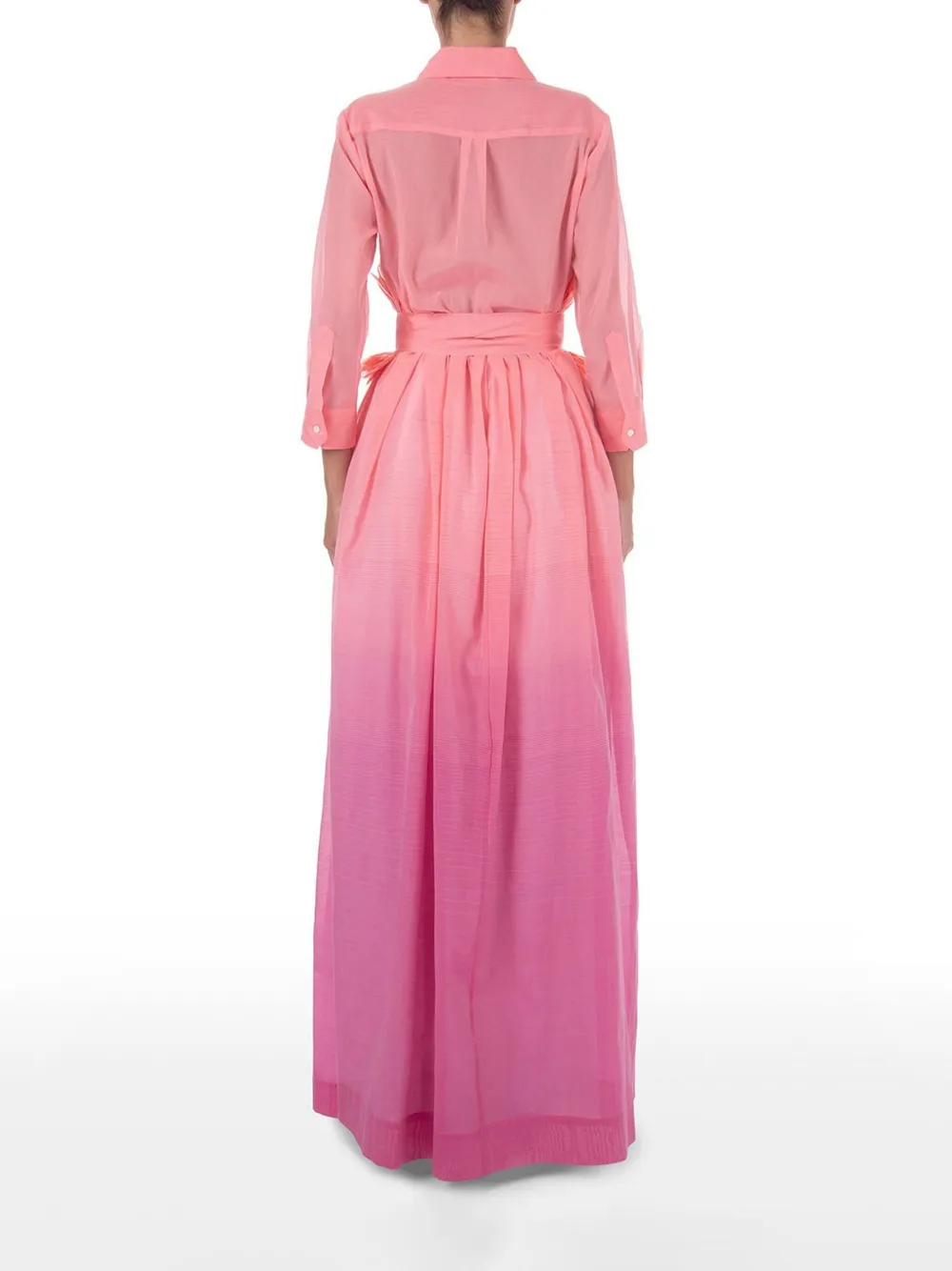 Sara Roka Edna Ombré-effect Maxi Dress In Pink