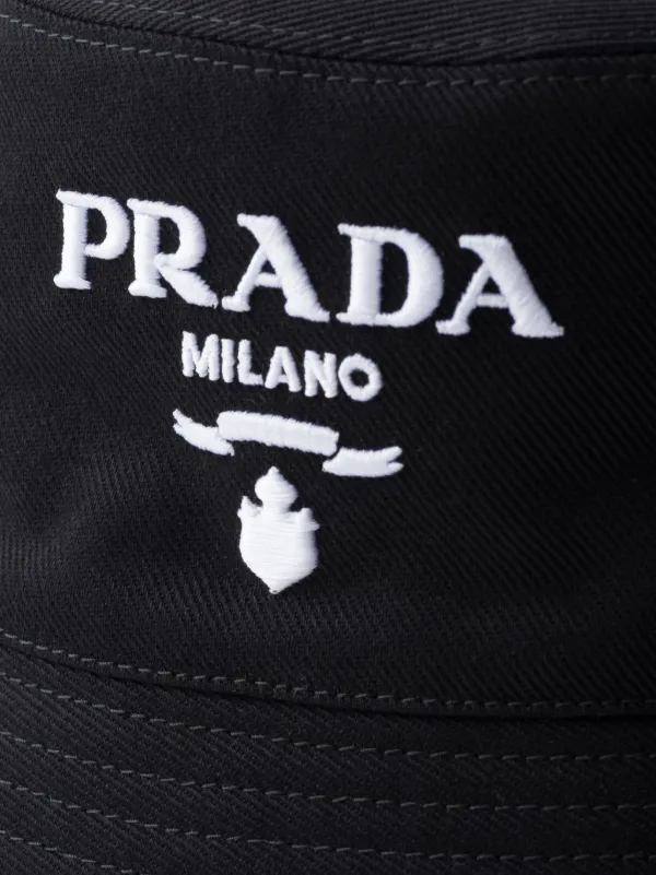 ハット PRADA Logo embroidery bucket hat Prada Men's Embroidered Logo Bucket Hat - Bergdorf Goodman