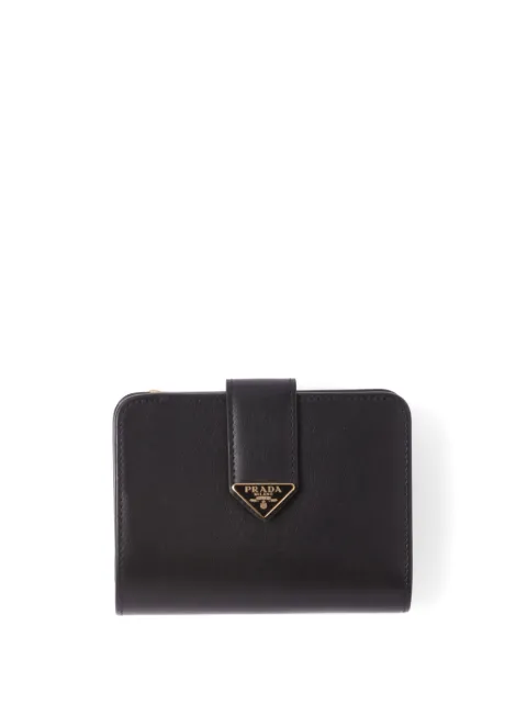 Prada triangle-logo leather bi-fold wallet