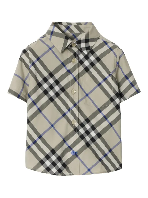 Burberry Kids チェック シャツ | ニュートラル | FARFETCH JP