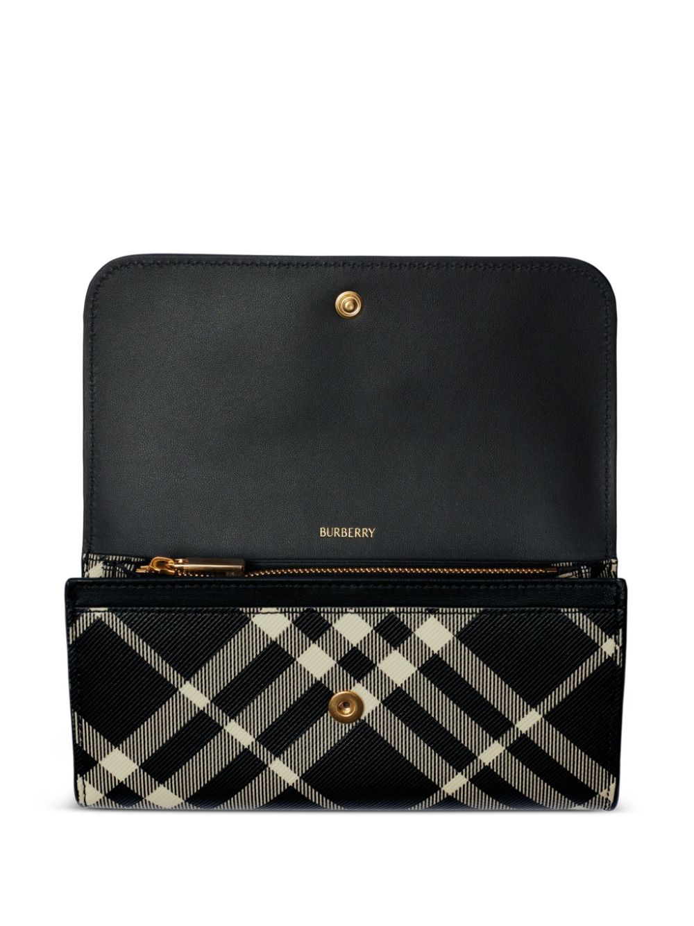 Cheap Burberry check continental wallet Women