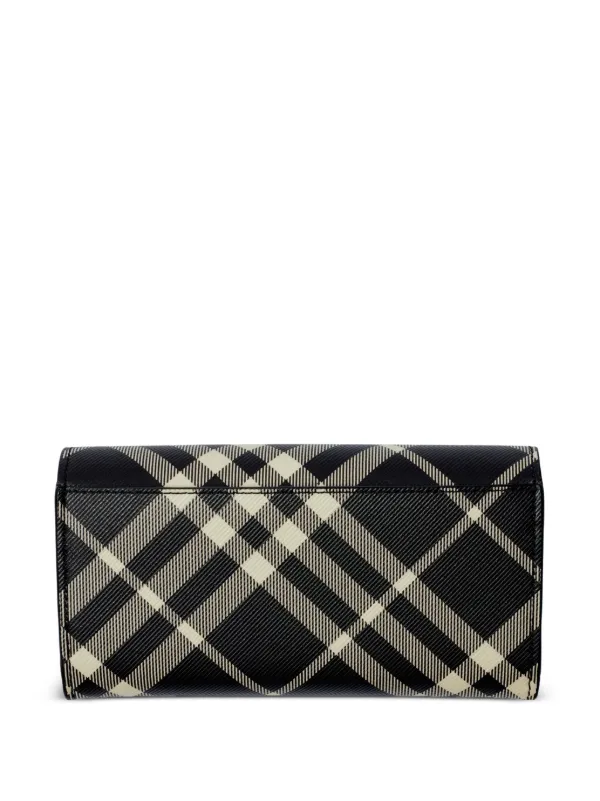 Burberry正規品/関税送料込み Continental Check 長財布 バーバリー 財布 長財布 チェス コンチネンタル レザー BURBERRY