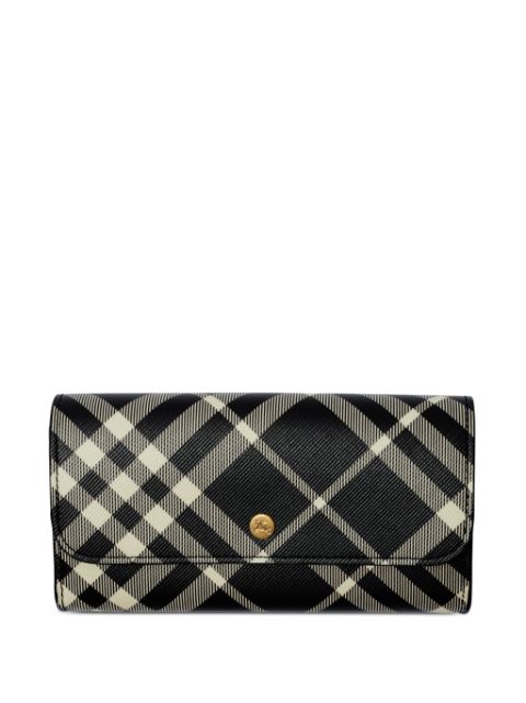 Burberry check continental wallet Women