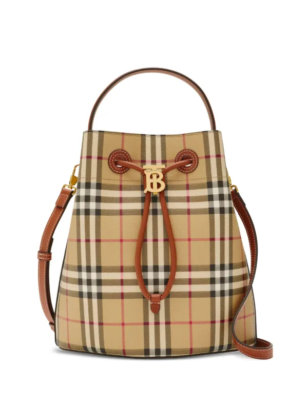 Burberry small leather bucket bag hotsell