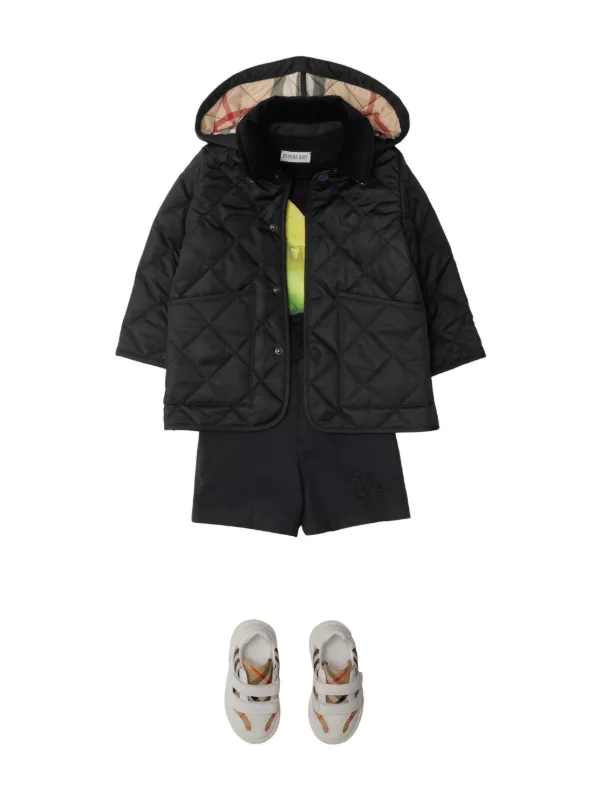 Burberry Kids キルティング ジャケット | ブラック | FARFETCH JP