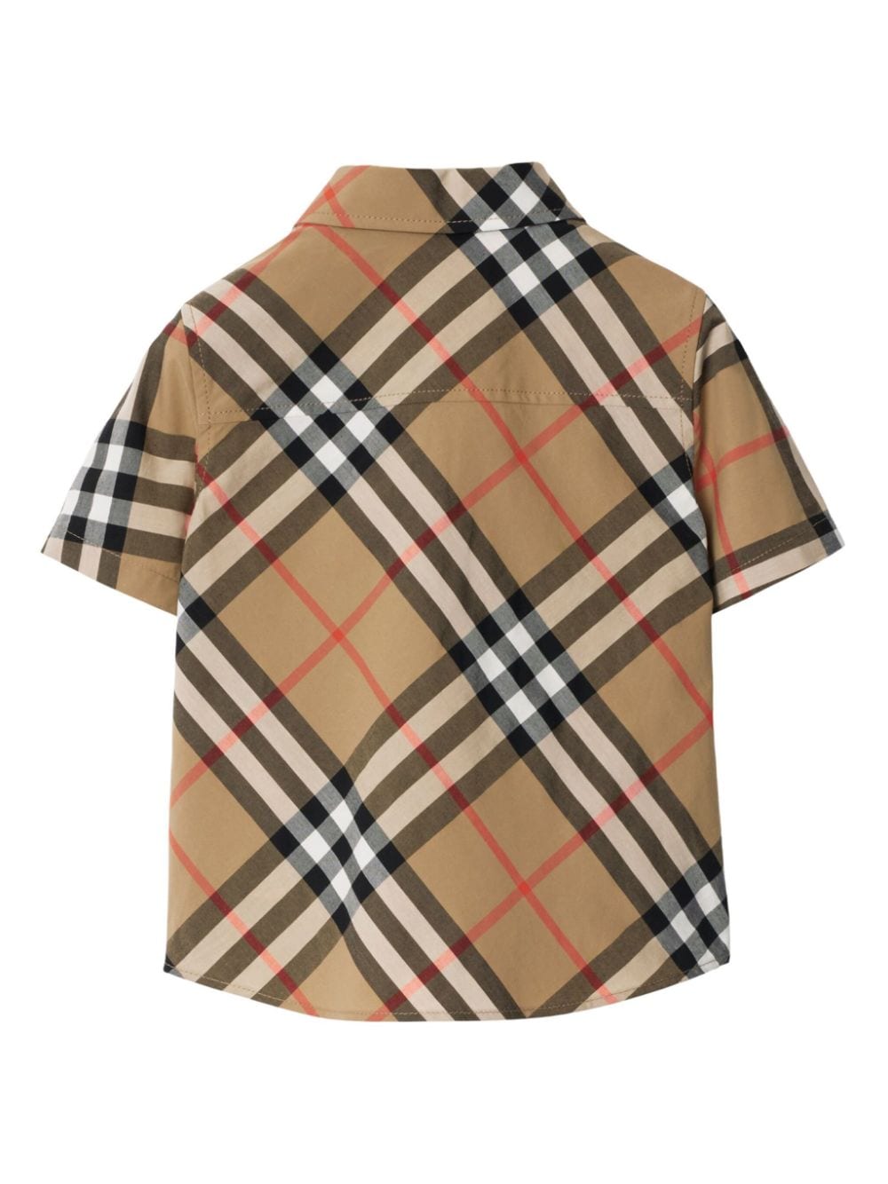 Burberry Kids Geruit shirt - Beige