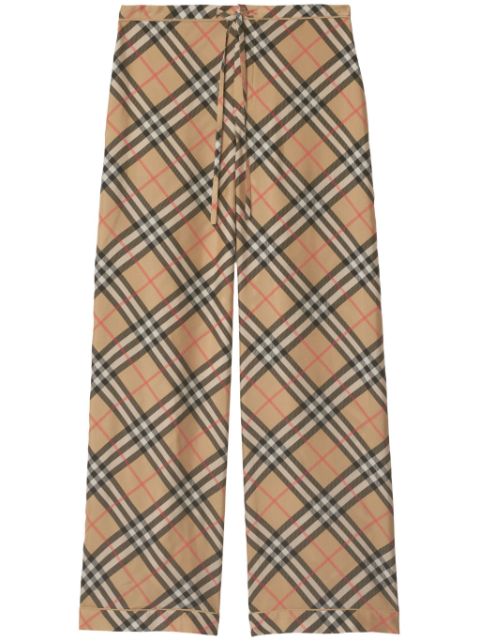 Burberry Nova Check silk pyjama trousers Women