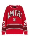 AMIRI KIDS 22 striped jacquard jumper - Red