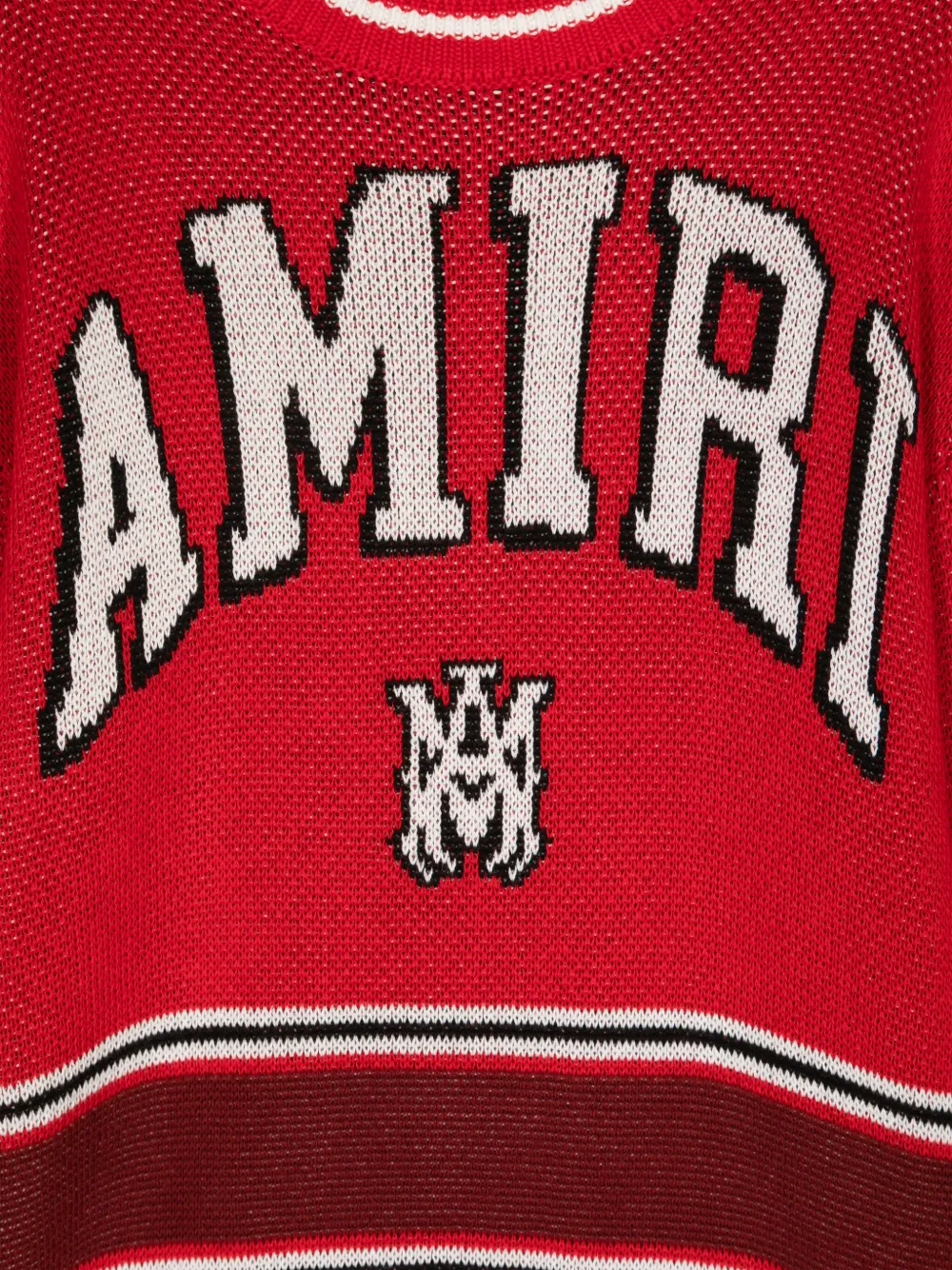  Amiri Kids 22 Striped Jacquard Jumper - Red 