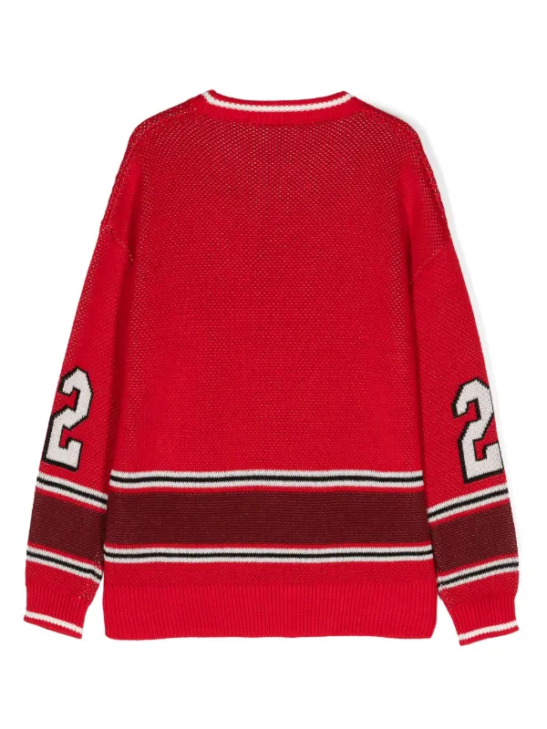 AMIRI 12y トップス AMIRI KIDS 22 Striped Jacquard Jumper | Red | FARFETCH