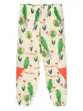 Mini Rodini Parrots crinkled track pants - Neutrals