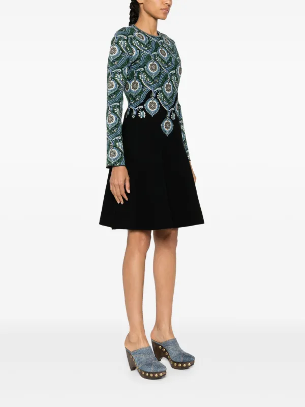 ETRO jacquard-pattern Knitted Dress | Green