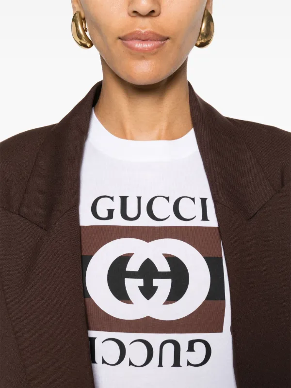 Gucci white shirt womens on sale