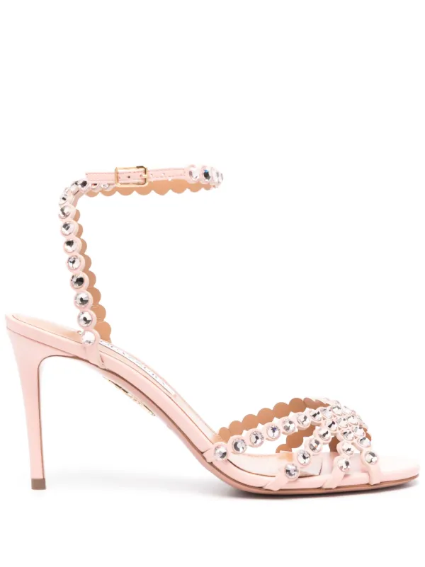 Aquazzura Tequila 85mm Sandals Pink FARFETCH IN