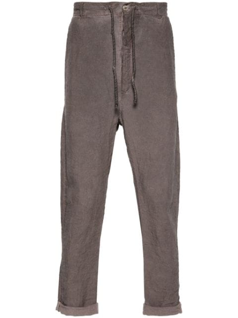 Poème Bohémien mid-rise tapered linen trousers
