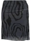 Perks And Mini ripple-print gathered midi skirt - Grey
