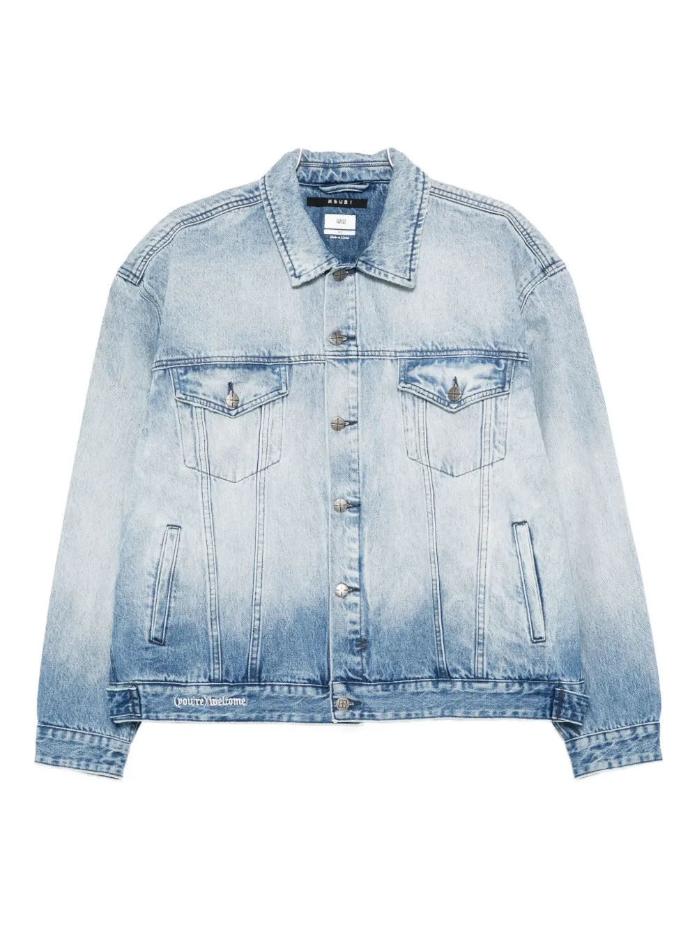 light-wash denim jacket