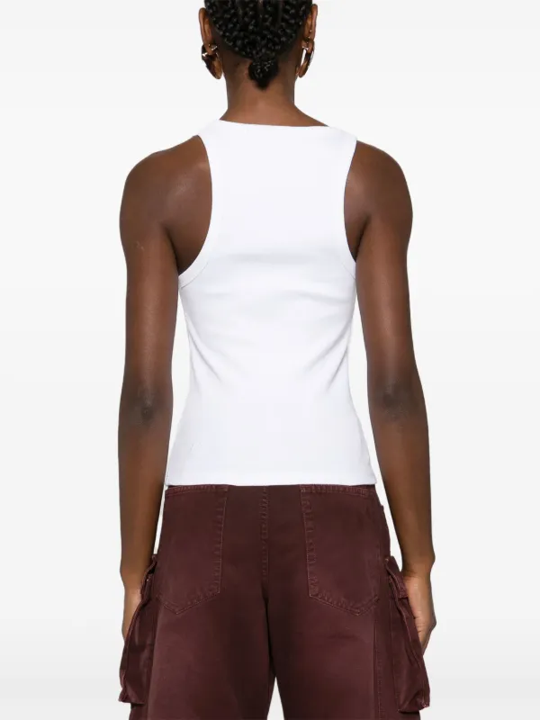 Ksubi Stacked Origin Ribbed Tank Top | White | FARFETCH ZA
