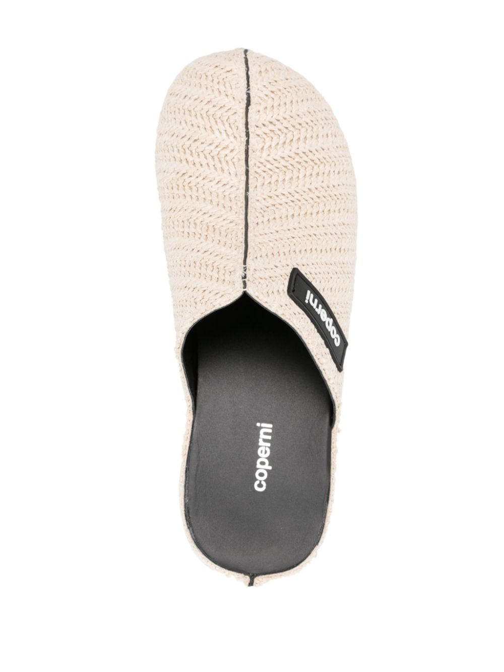 Cheap Coperni logo-detail raffia platform clogs Women