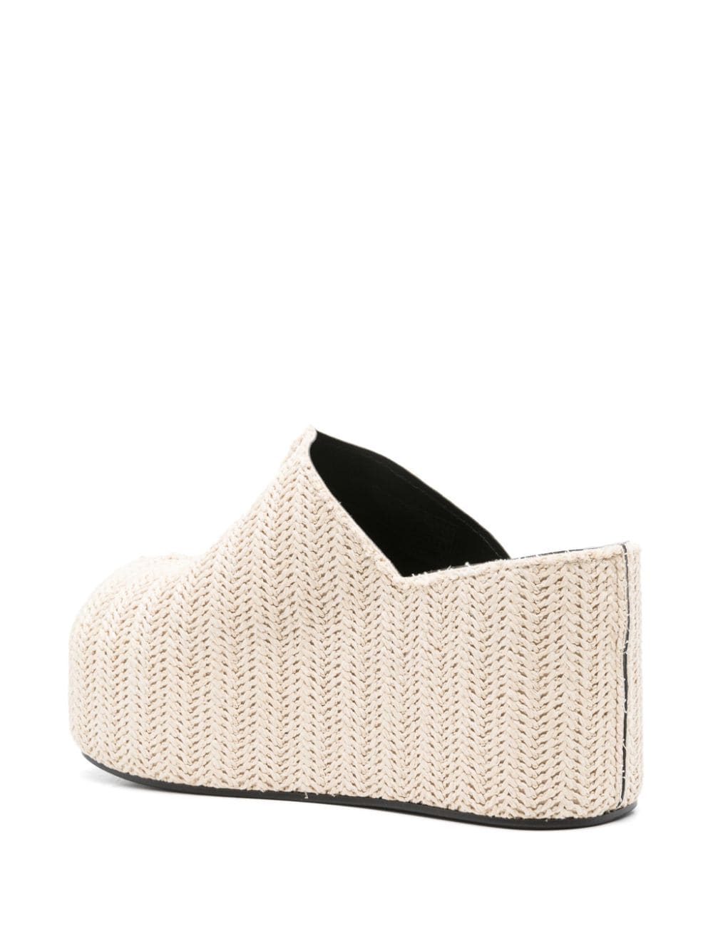 Cheap Coperni logo-detail raffia platform clogs Women