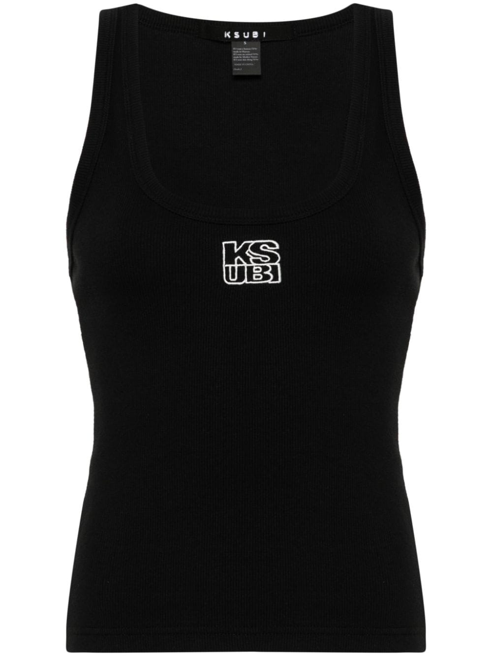 Ksubi Stacked Origin Ribbed Tank Top In Black