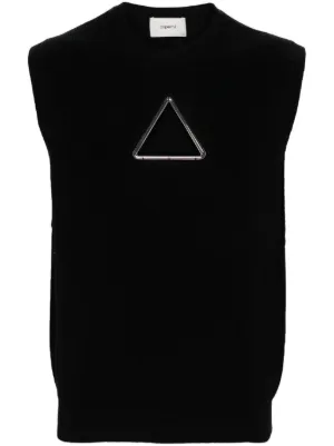 Maison Margiela レイヤード ニットトップ | ブラック | FARFETCH JP