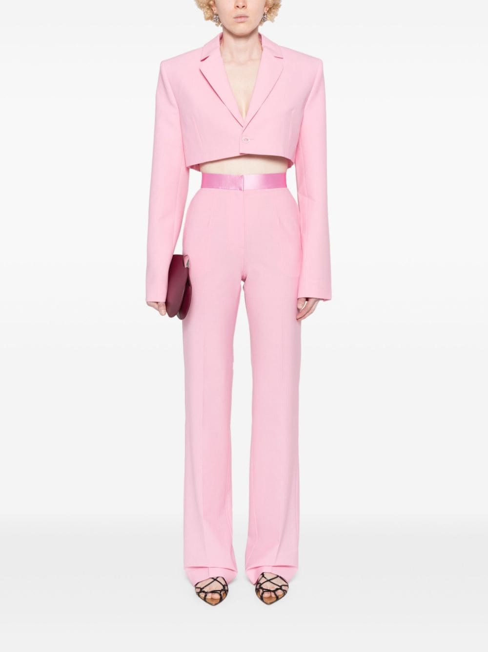 Nensi Dojaka Cropped blazer - Roze