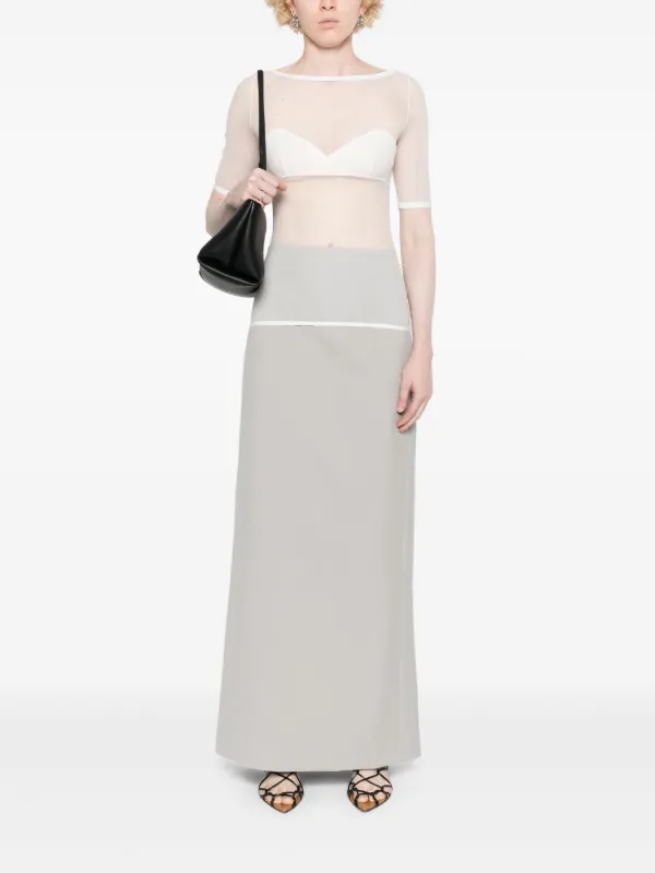 Nensi Dojaka triangle-bra Jersey T-shirt | White | FARFETCH