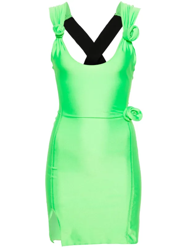Coperni floral-appliqu Mini Dress | Green | FARFETCH