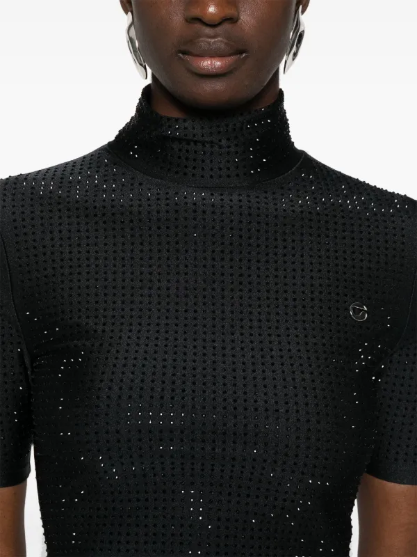 【関税込み】Coperni ブラック ツイスト 長袖トップス Coperni Black Long-sleeve Top With Twisted Cut-out Detail In