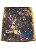 Charles Jeffrey Loverboy Exclusive Painted Art denim skirt - Blue