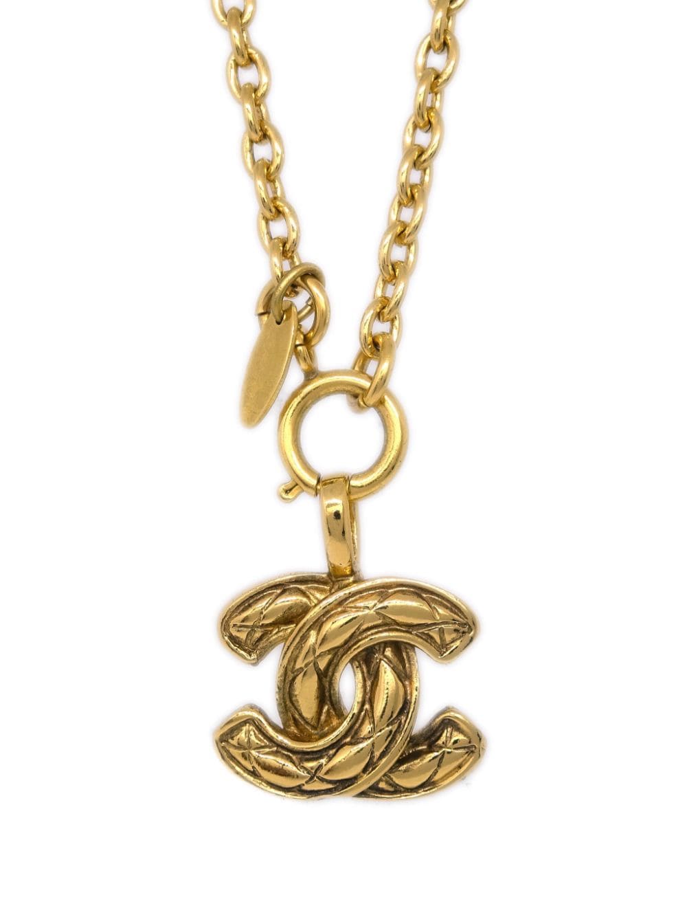 CHANEL Pre-Owned 990-2000s CC halsketting met hanger - Goud