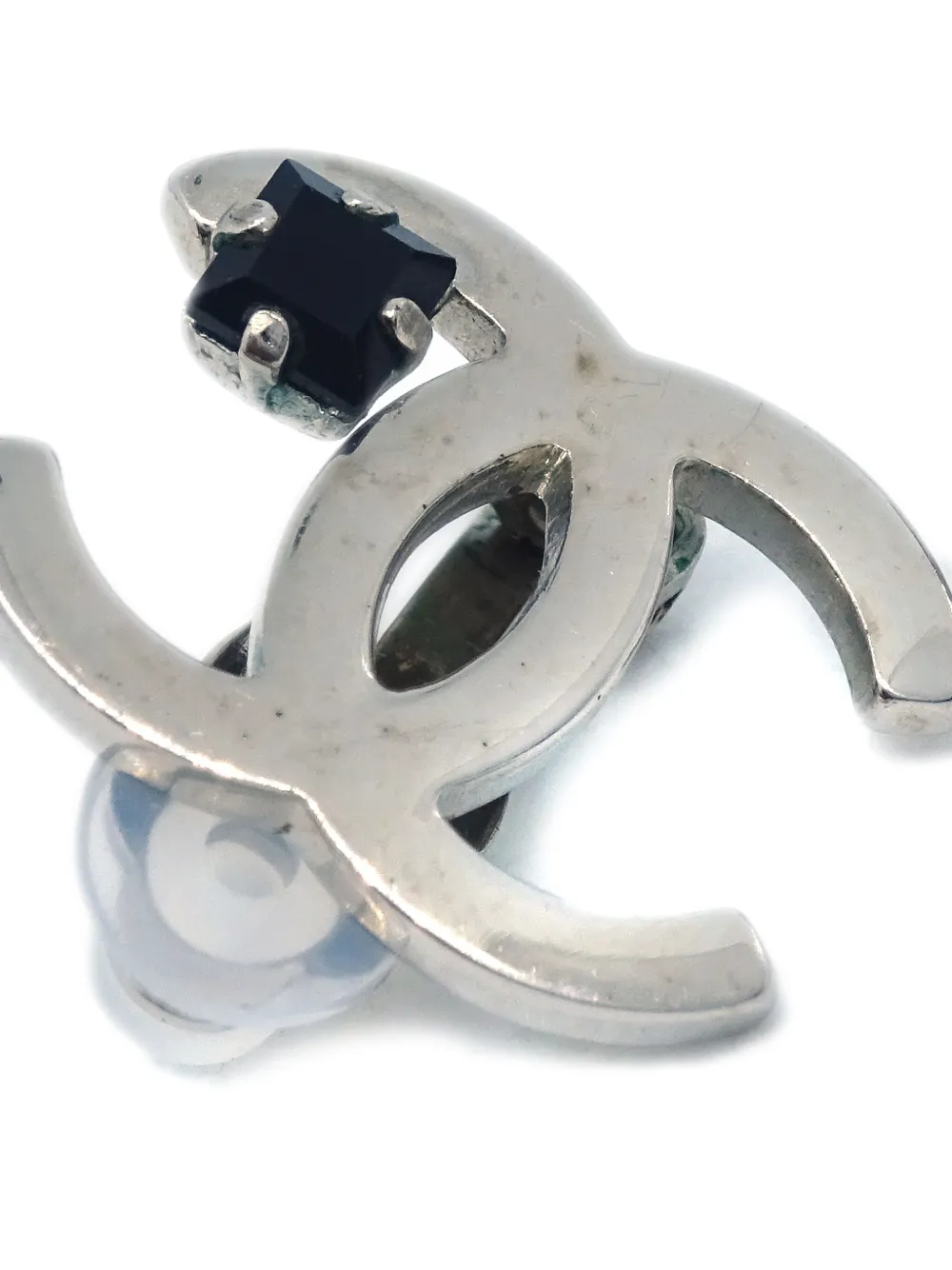 CHANEL Pre-Owned 2005 CC verzilverde oorclips met stras