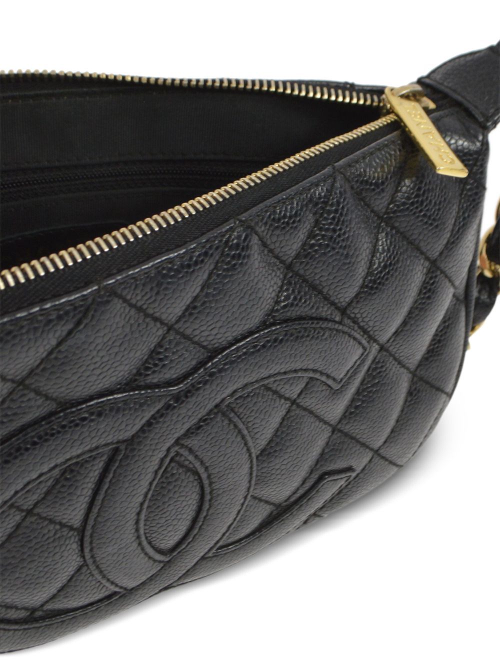 Affordable HOT SALE CHANEL 2002 CC patch diamond-quilted shoulder bag Women