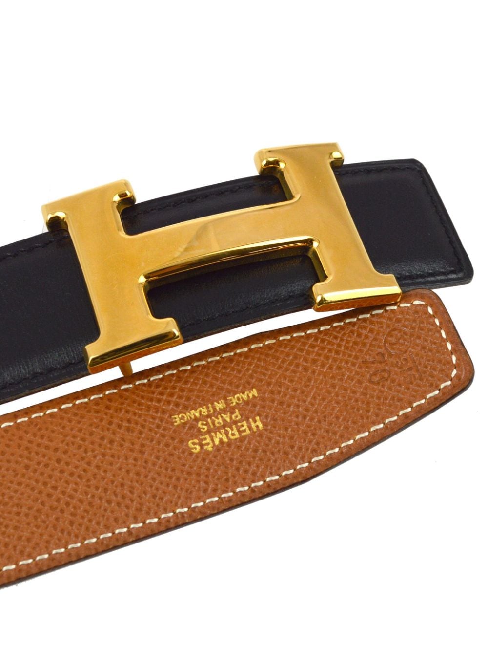 Hermès Pre-Owned 1995 Constance reversible belt - Zwart