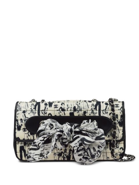 CHANEL 2003 Mademoiselle print tied scarf shoulder bag Women