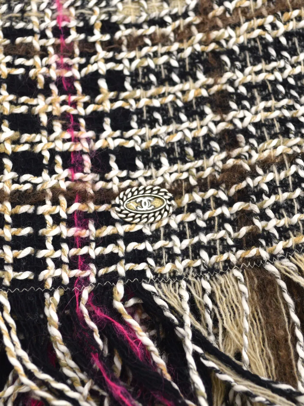 Affordable CHANEL 2005 CC checked scarf Women