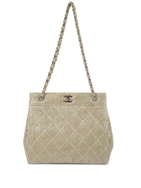 CHANEL Pre-Owned 1998 CC turn-lock diamond-quilted tote bag WOMEN