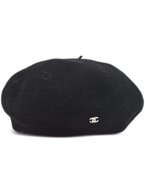 CHANEL 1990-2000s CC wool beret Women