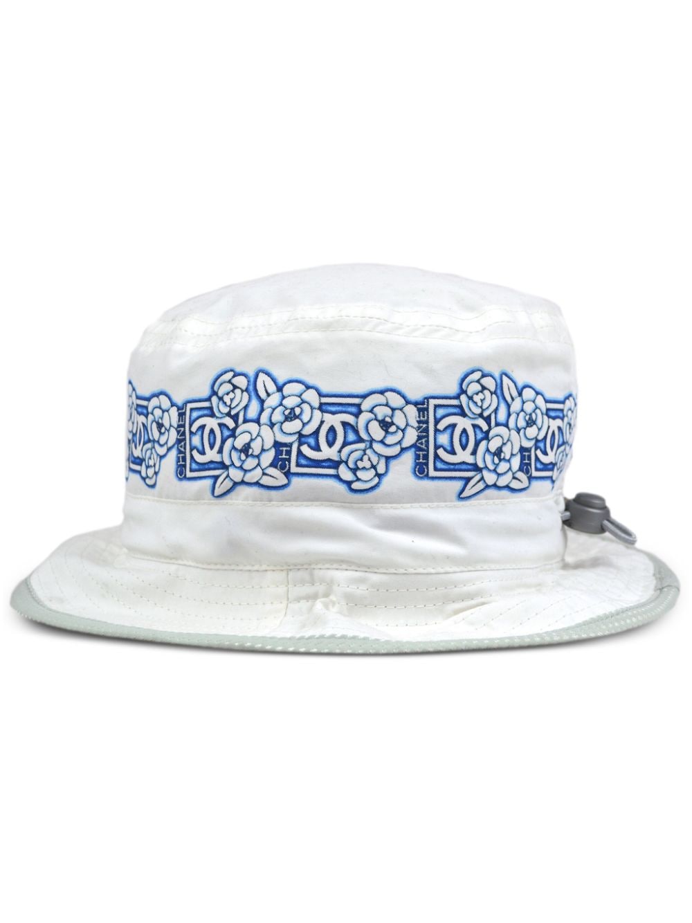 Pre-owned Chanel 1990-2000 Sport Line Bucket Hat In White